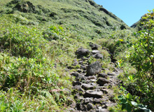 Derniers mètres avant le sommet du volcan